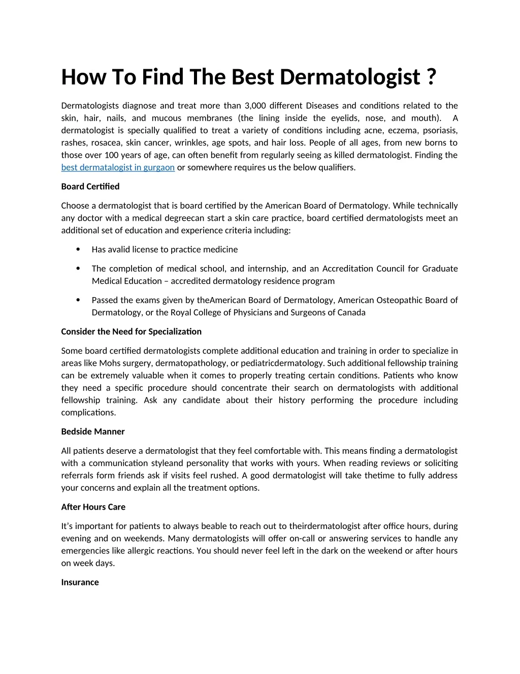 how to find the best dermatologist