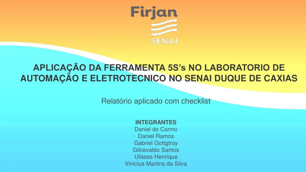 aplica o da ferramenta 5s s no laboratorio de automa o e eletrotecnico no senai duque de caxias