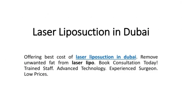 Laser Liposuction in Dubai