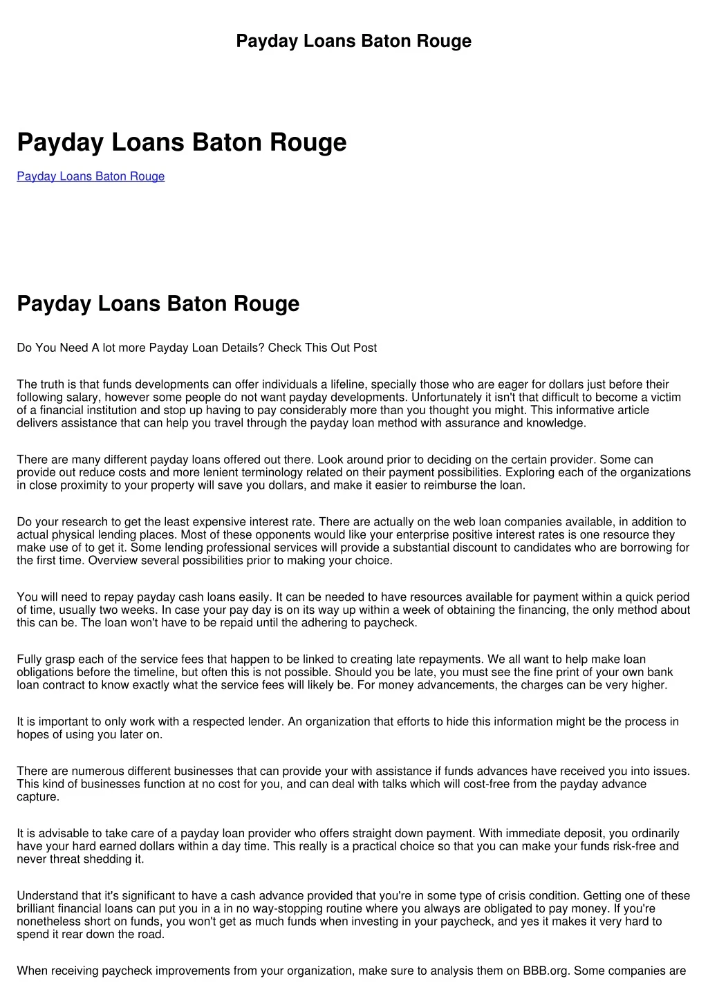payday loans baton rouge