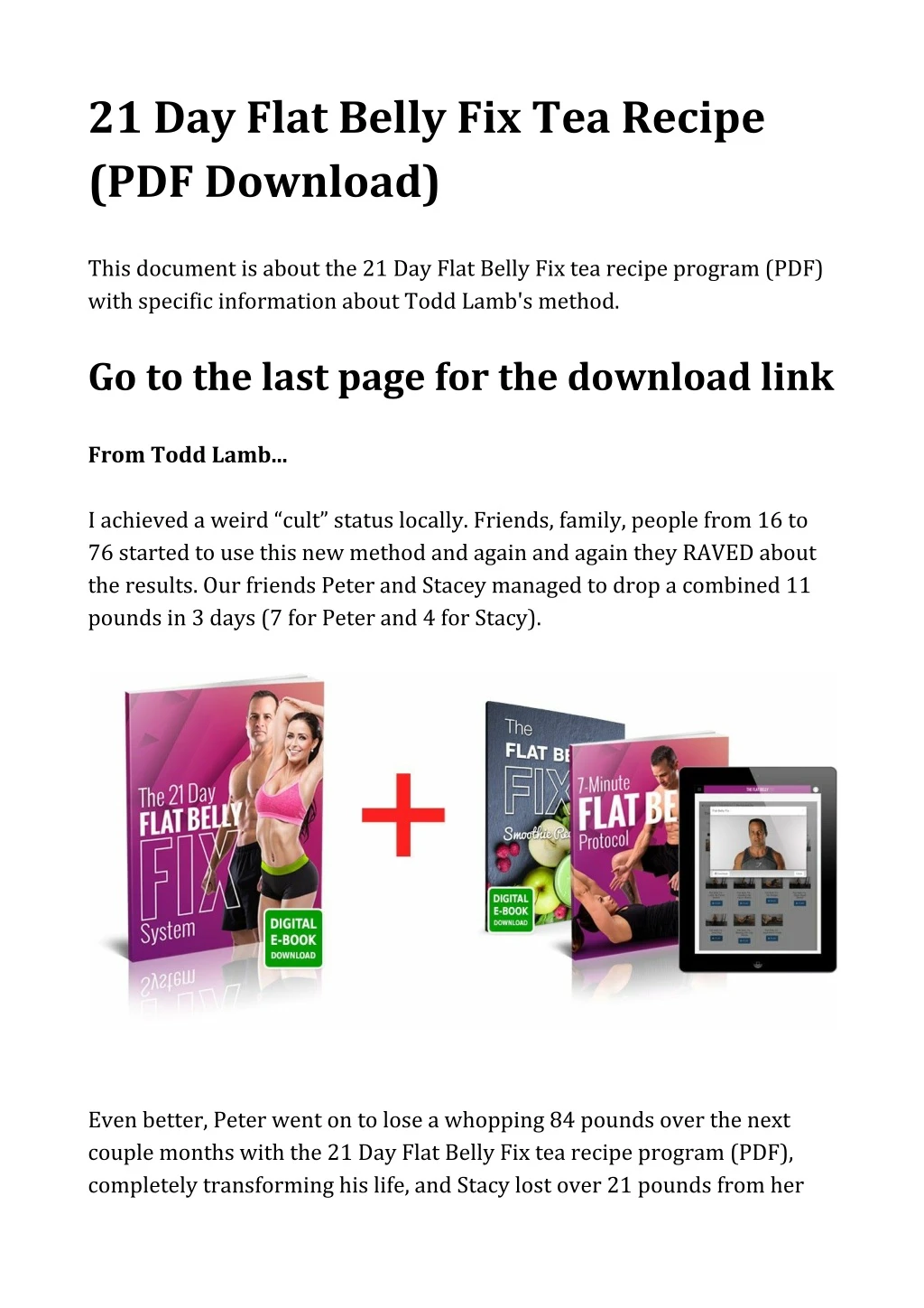 21 day flat belly fix tea recipe pdf download