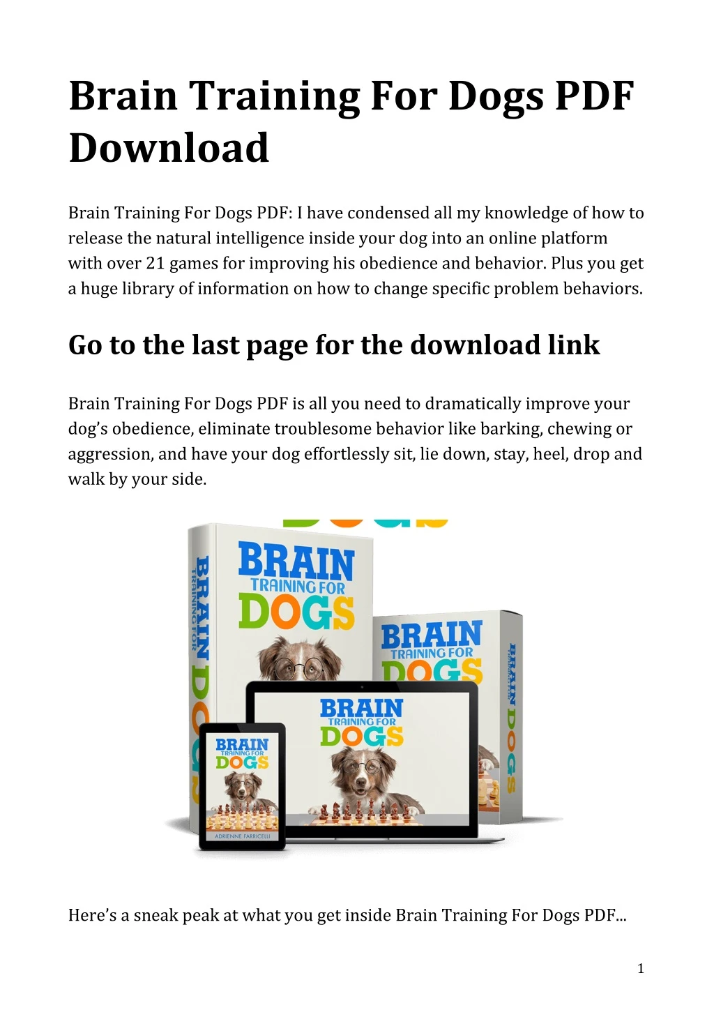 brain training for dogs pdf download brain