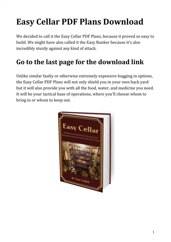 Easy Cellar PDF Plans Download