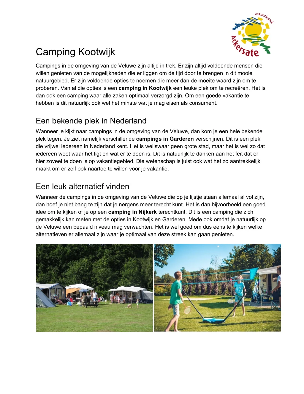 camping kootwijk