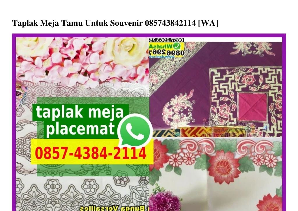 taplak meja tamu untuk souvenir 085743842114 wa