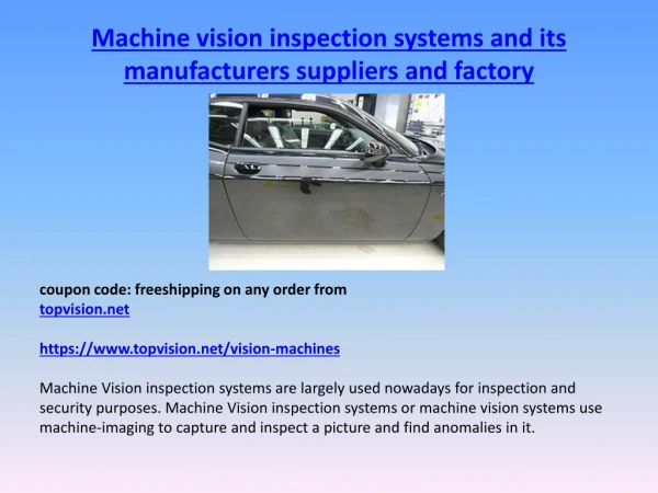 Machine vision inspection systems and its manufacturers suppliers and factory