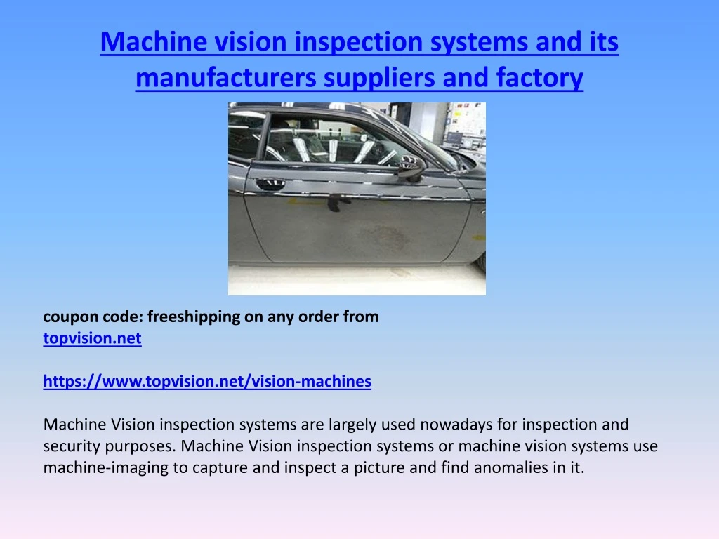 machine vision inspection systems and its manufacturers suppliers and factory