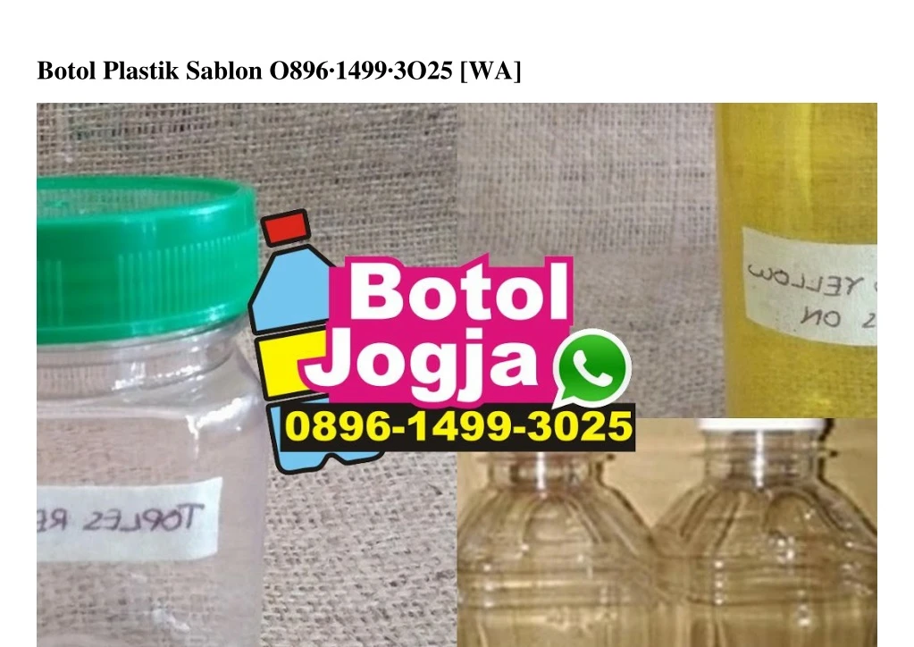 botol plastik sablon o896 1499 3o25 wa