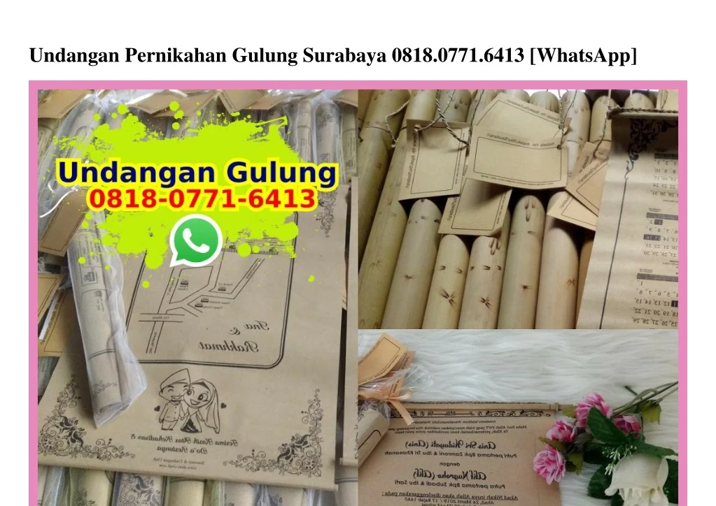 undangan pernikahan gulung surabaya 0818 0771