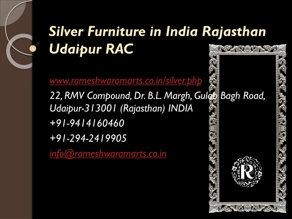 silver furniture in india rajasthan udaipur rac