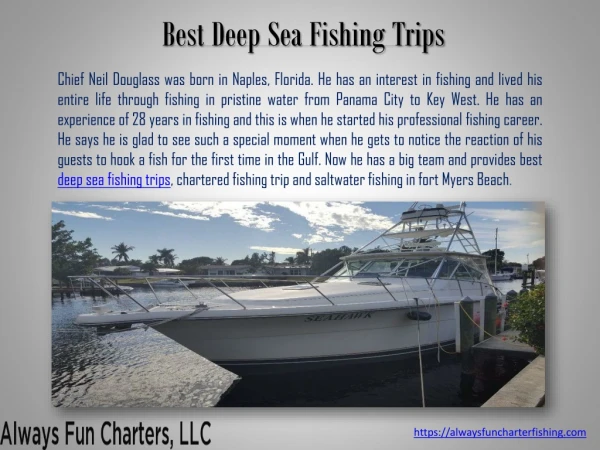 Deep Sea fishing charters Fort Myers Beach