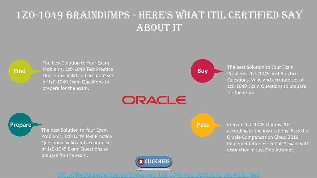 1z0 1049 braindumps here s what itil certified