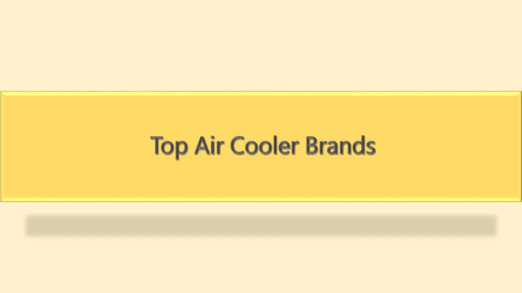 top air cooler brands