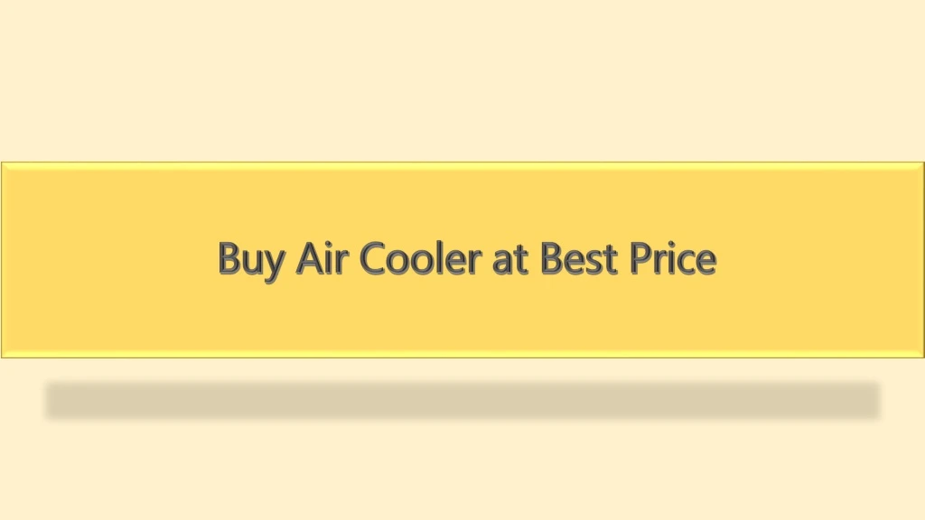 buy air cooler at best price