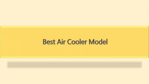 best air cooler model