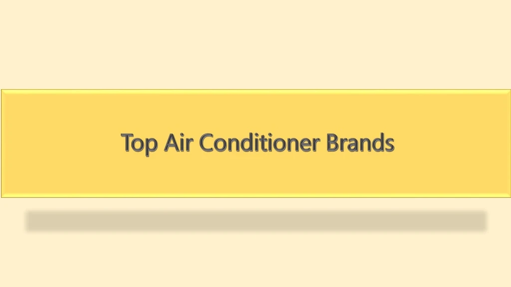 top air conditioner brands