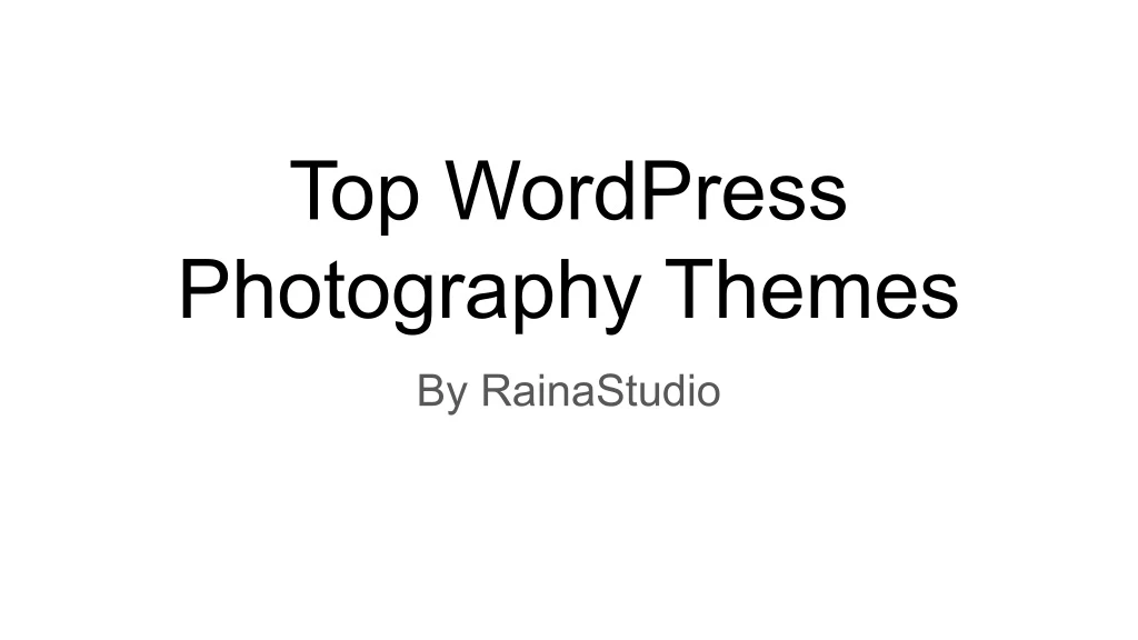 top wordpress photography themes