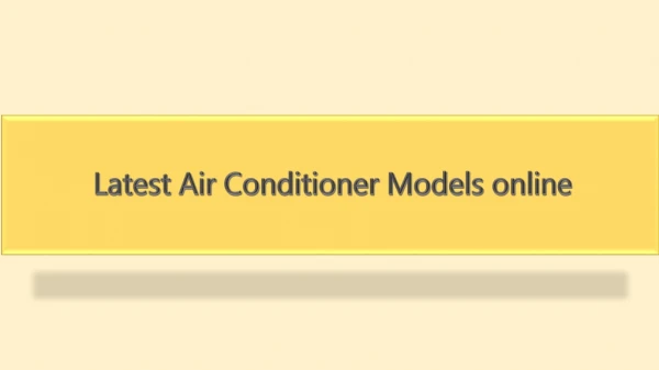 latest air conditioner models online