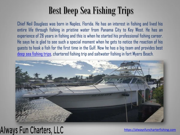 Best Deep Sea Fishing Trips & Fishing Areas