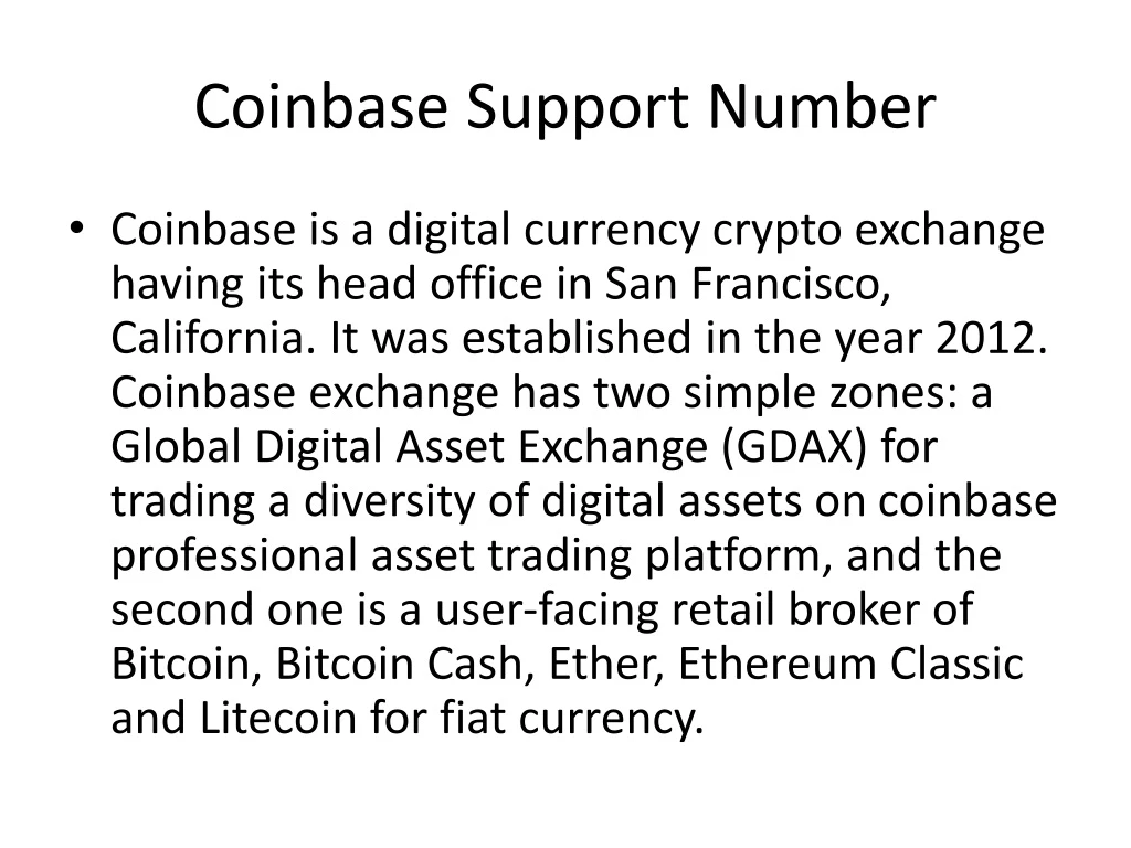 coinbase support number