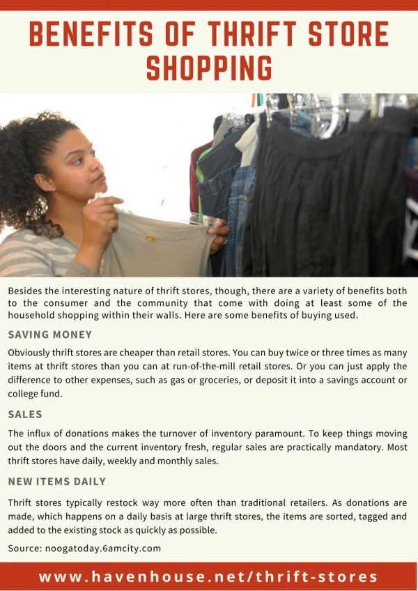 benefits of thrift store shopping