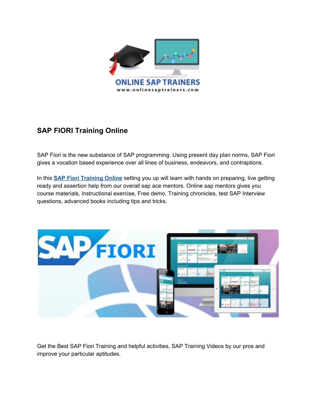 sap fiori training online