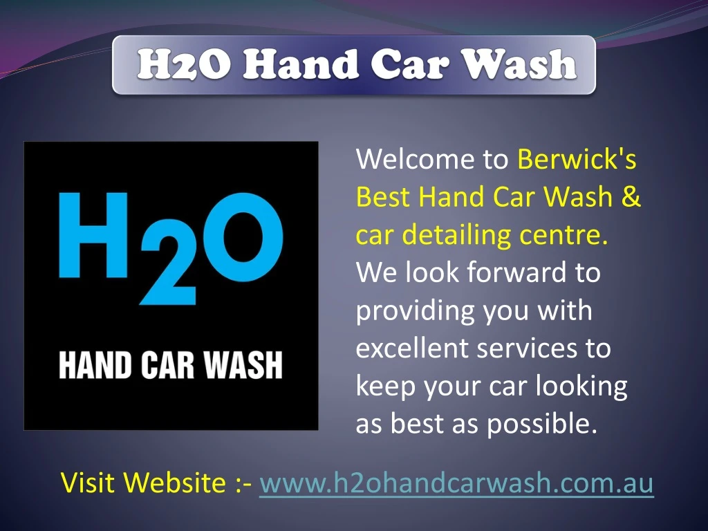 h2o hand car wash