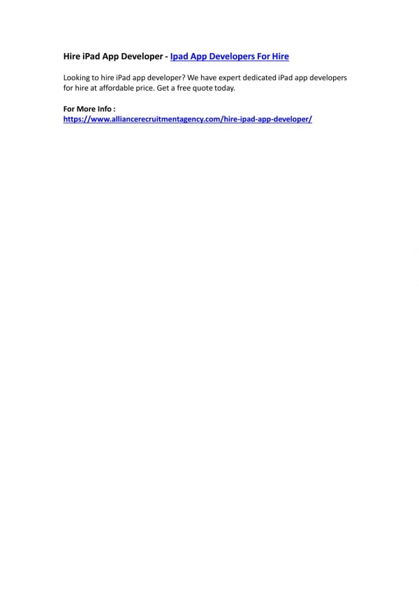 hire ipad app developer ipad app developers