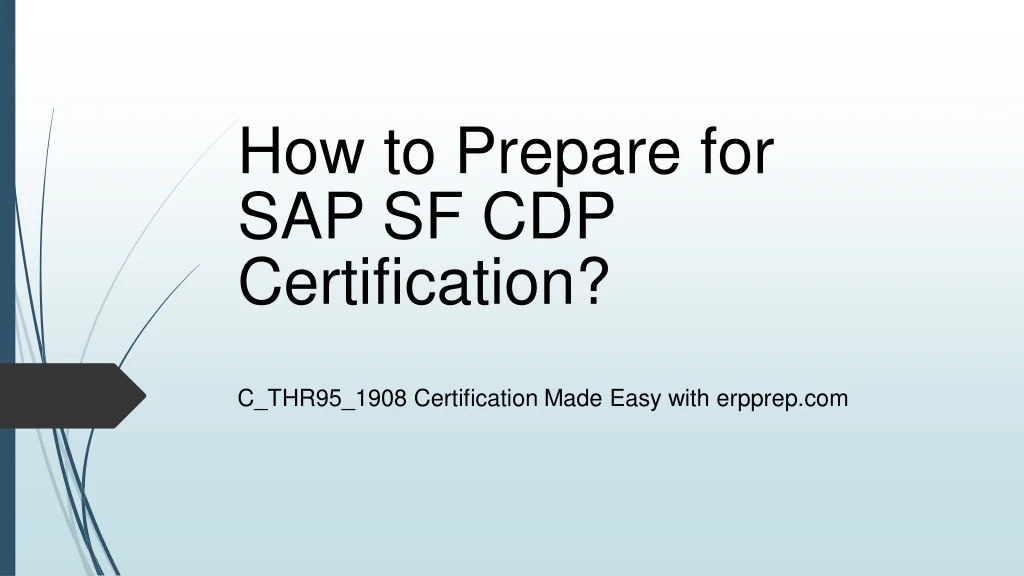 how to prepare for sap sf cdp certification