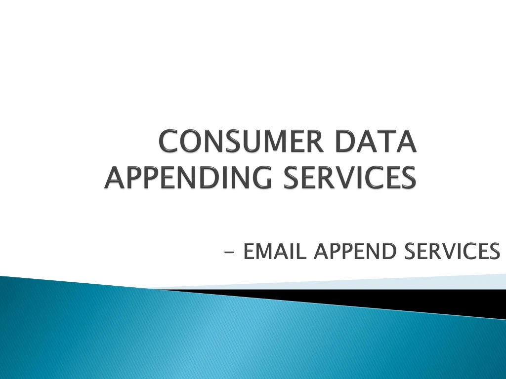 consumer data appending services