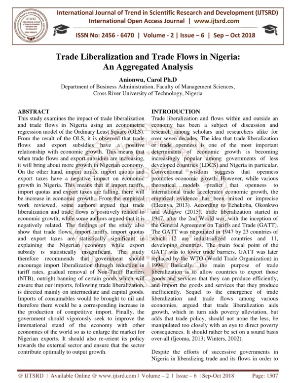 international journal of trend in scientific