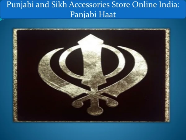 Punjabi and Sikh Accessories Store Online India: Panjabi Haat