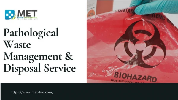 Pathological waste management and disposal service