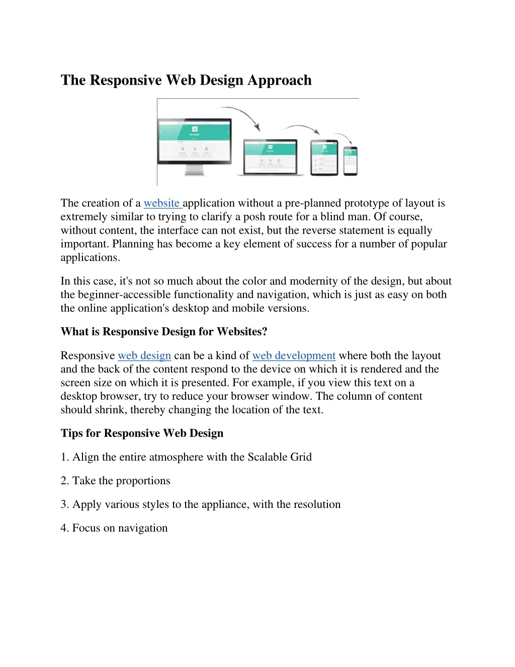 the responsive web design approach
