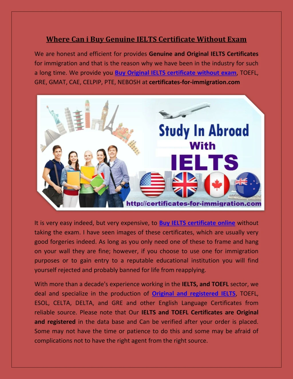 where can i buy genuine ielts certificate without