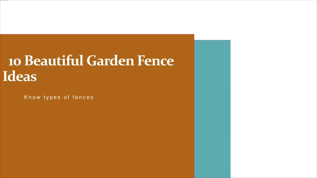 10 beautiful garden fence ideas