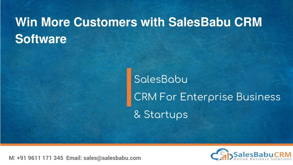 win more customers with salesbabu crm software