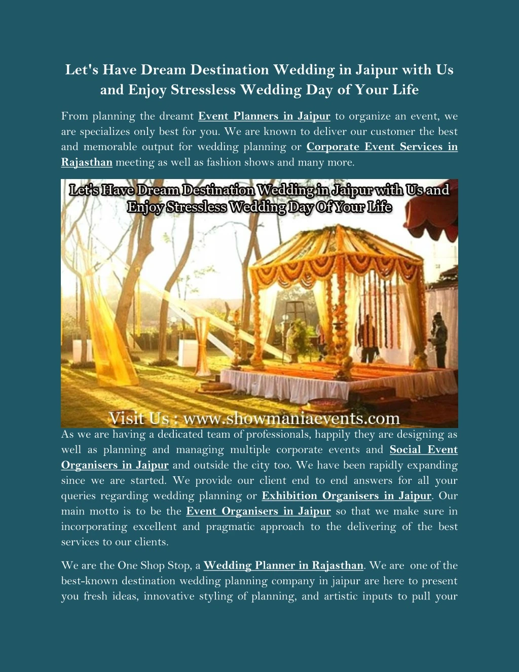 let s have dream destination wedding in jaipur