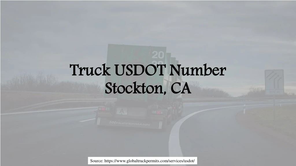 truck usdot number stockton ca