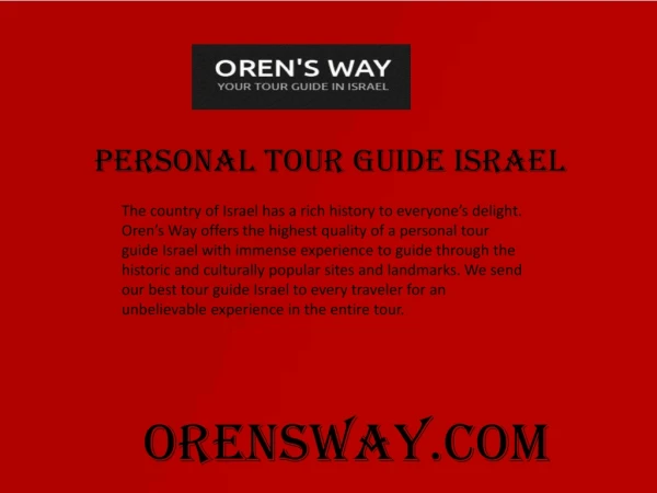 Orensway.com - Personal Tour Guide Israel