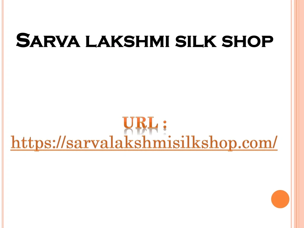 sarva lakshmi silk shop