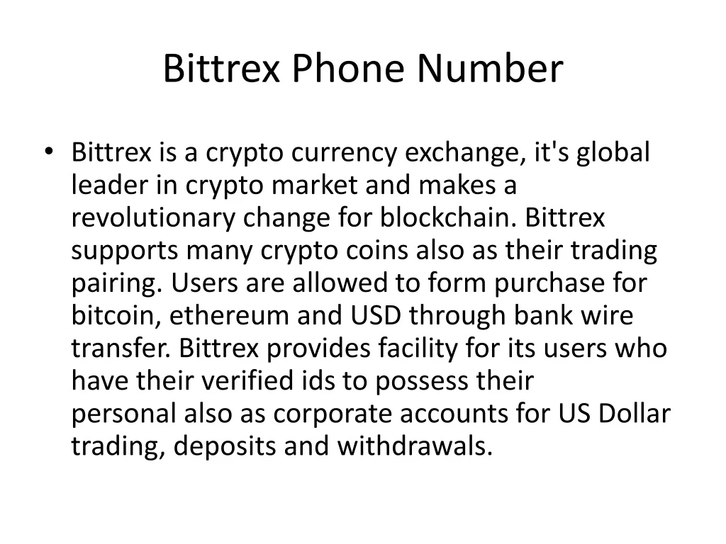 bittrex phone number
