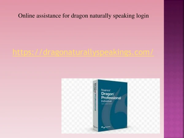 Online assistance for dragon naturally speaking login