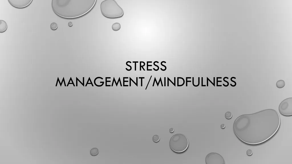 stress management mindfulness