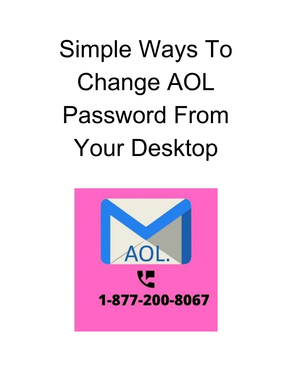 simple ways to change aol password from your