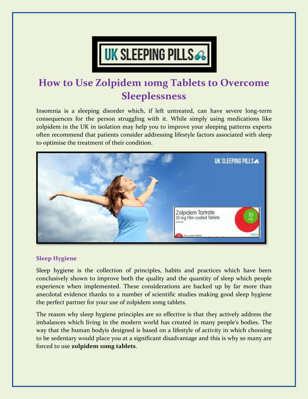 how to use zolpidem 10mg tablets to overcome