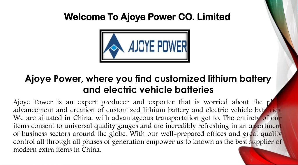welcome to ajoye power co limited