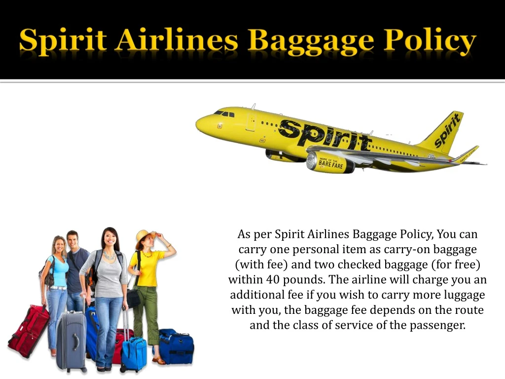 spirit airlines baggage policy