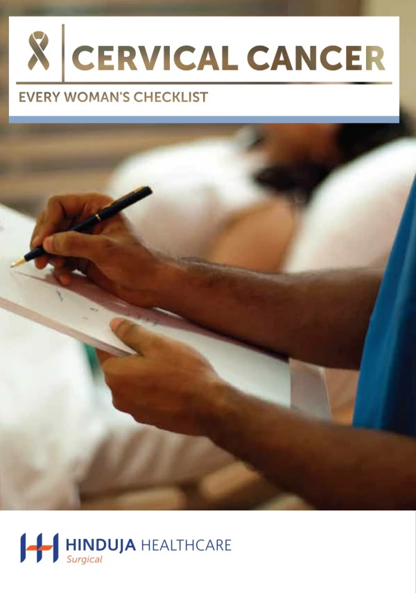 Cervical Cancer: Every women's checklist.