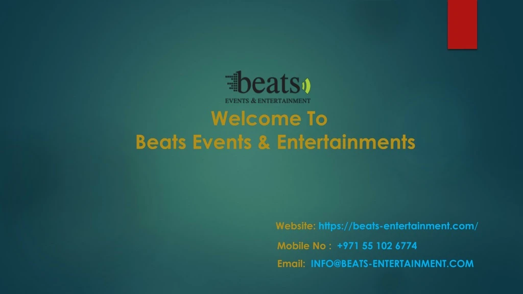 welcome to beats events entertainments